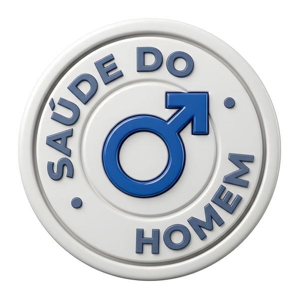MENS HEALTH ROUND SEAL MALE SYMBOL
