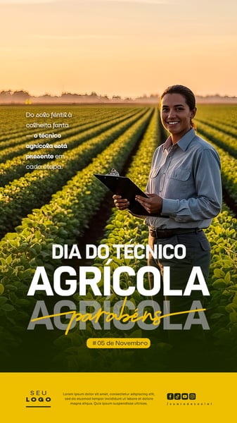 DIA DO TÉCNICO AGRÍCOLA 05 DE NOVEMBRO STORY SOCIAL MEDIA PSD EDITÁVEL 2