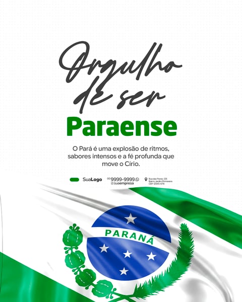 ORGULHO DE SER PARAENSE SOCIAL MEDIA PSD EDITÁVEL