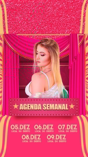 FLYER ARTISTA AGENDA DE SHOWS STORIES