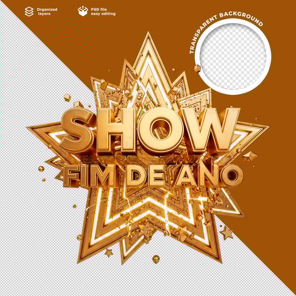 Elemento 3D Ano Novo