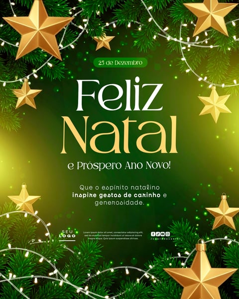 FELIZ NATAL E PRÓSPERO ANO NOVO 25 DE DEZEMBRO SOCIAL MEDIA PSD EDITÁVEL (8)