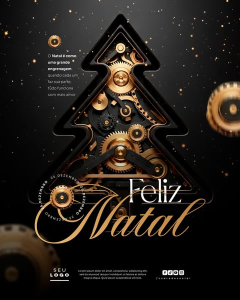 FELIZ NATAL 25 DE DEZEMBRO SOCIAL MEDIA PSD EDITÁVEL 13