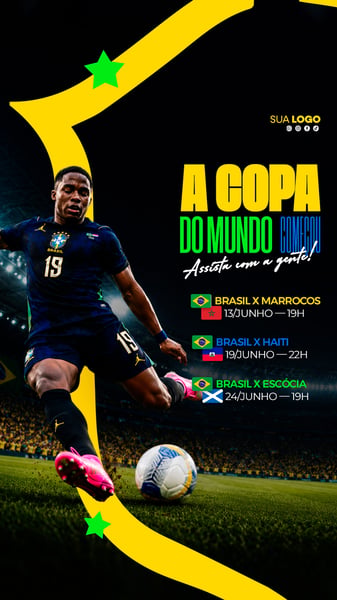 COPA DO MUNDO BRASIL VS HAITI MARROCOS E ESCÓCIA STORY