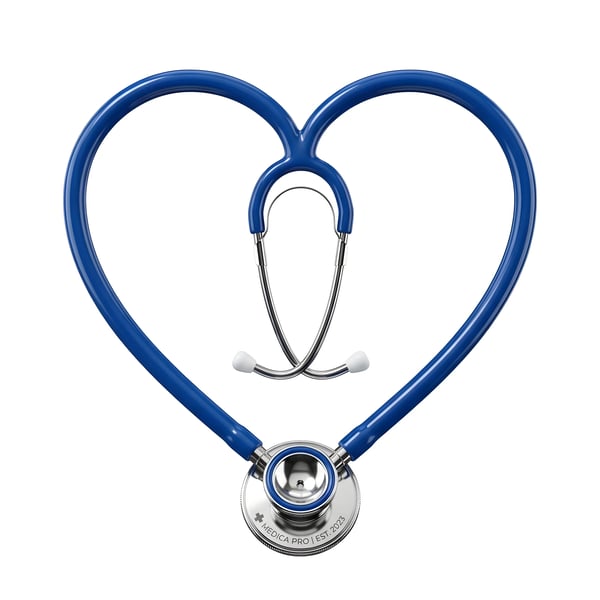 STETHOSCOPE FORMATO CORAÇÃO SÍMBOLO CUIDADO MÉDICO