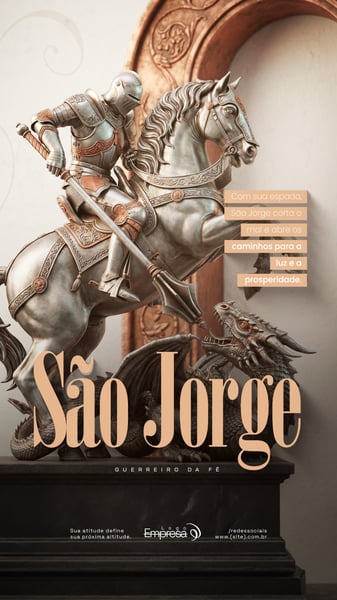 DIA DE SÃO JORGE SANTO GUERREIRO 23 DE ABRIL SOCIAL MEDIA PSD EDITÁVEL 1 STORY