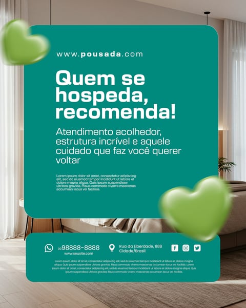 SOCIAL MEDIA HOSPEDAGEM POUSADA 10