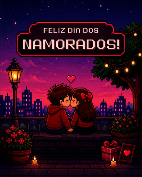 FELIZ DIA DOS NAMORADOS EDITÁVEL CANVA
