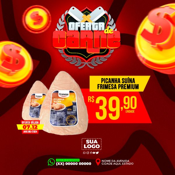 OFERTA DE CARNE SOCIAL MEDIA EDITÁVEL