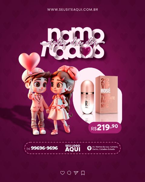 FEED VERTICAL - FELIZ DIA DOS NAMORADOS - VALENTINE'S DAY | SOCIAL MEDIA