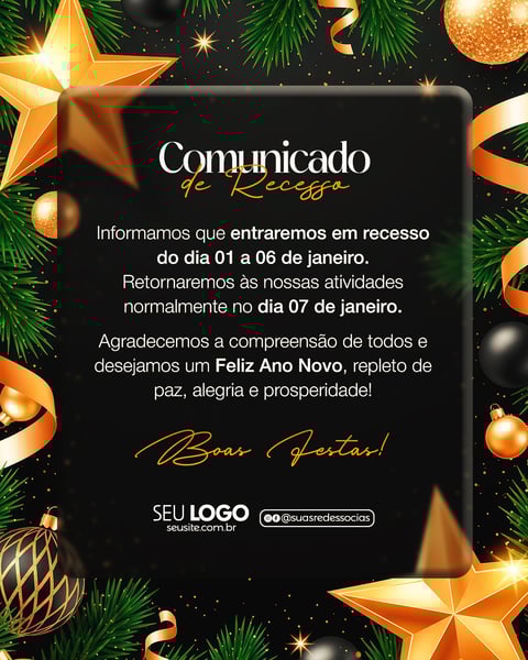 5 - COMUNICADO RECESSO - FIM DE ANO - PSD EDITAVEL