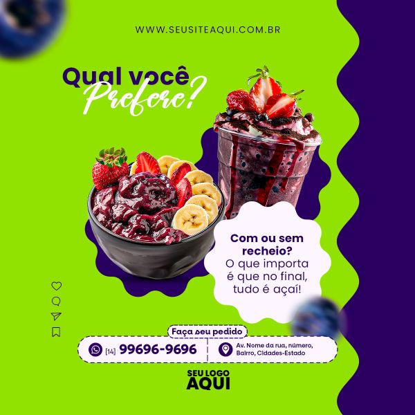 FEED VERTICAL - AÇAÍTERIA - AÇAÍ - SORVETERIA | SOCIAL MEDIA