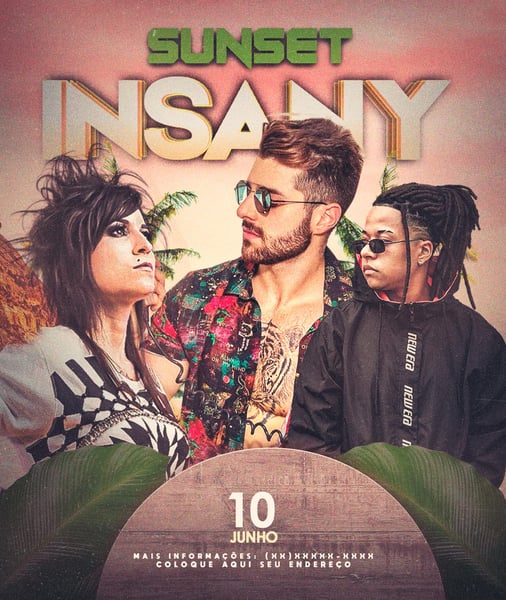 FLYER EVENTO INSANY SUNSET FEED