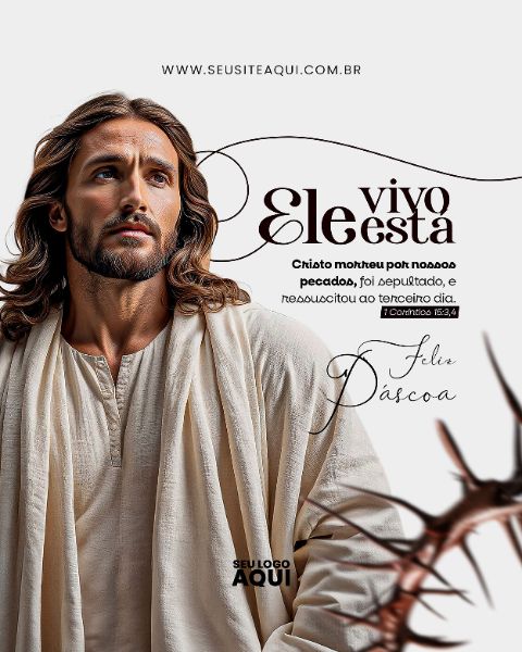 FEED - PÁSCOA | JESUS | PSD EDITÁVEL