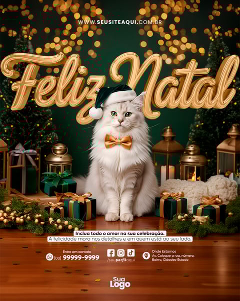 FEED FELIZ NATAL BOAS FESTAS 25 DEZEMBRO SOCIAL MEDIA PSD EDITÁVEL 8