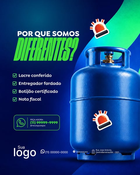 DISTRIBUIDORA DE GÁS E ÁGUA SOCIAL MEDIA PSD EDITÁVEL 7