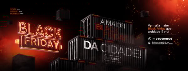 BVY BANNER HORIZONTAL BLACK FRIDAY SELO 3D TEMPLATE PSD