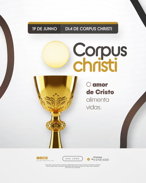 Dia de Corpus Christi Social Media PSD Editável