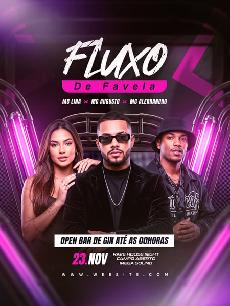 FLYER FLUXO DE FAVELA PSD TEMPLATE