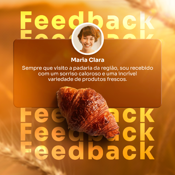 FEEDBACK CLIENTE DE PANIFICADORA FEED INSTAGRAM PANIFICADORA SOCIAL MEDIA PSD