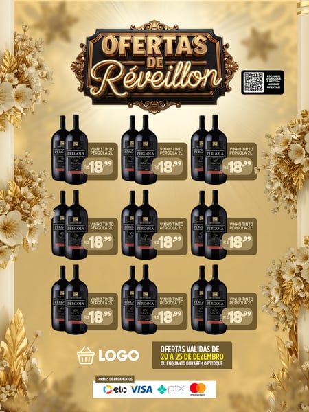 ENCARTE OFERTAS DE RÉVEILLON PSD EDITÁVEL