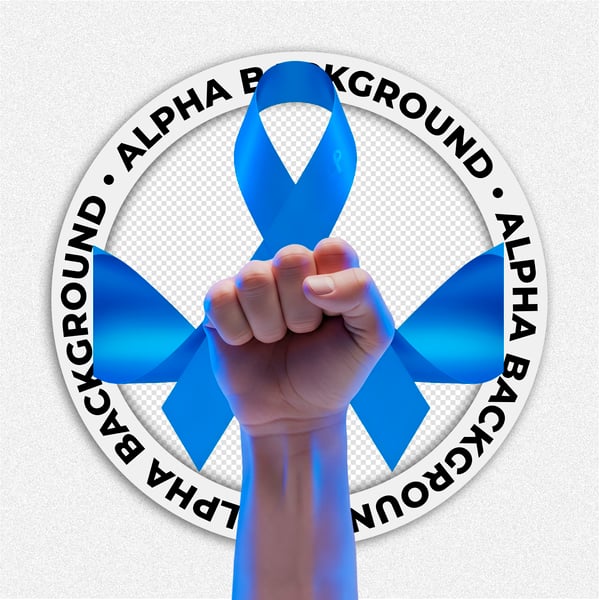 FITA AZUL COM UMA MÃO FECHADA PARA CAMPANHA DE NOVEMBRO AZUL 1