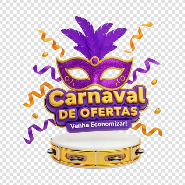 SELO 3D CARNAVAL DE OFERTAS VENHA ECONOMIZAR 02