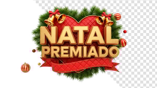 SELO 3D NATAL PREMIADO EM PNG