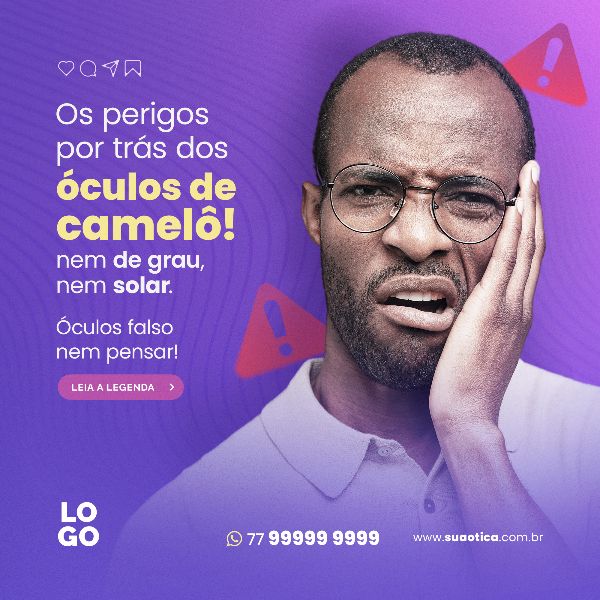 PERIGOS OCULOS DE CAMELO | SOCIAL MEDIA - ÓTICA
