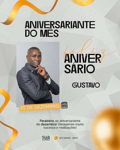 FLYER REDE SOCIAL FELIZ ANIVERSÁRIO PSD FEED 6