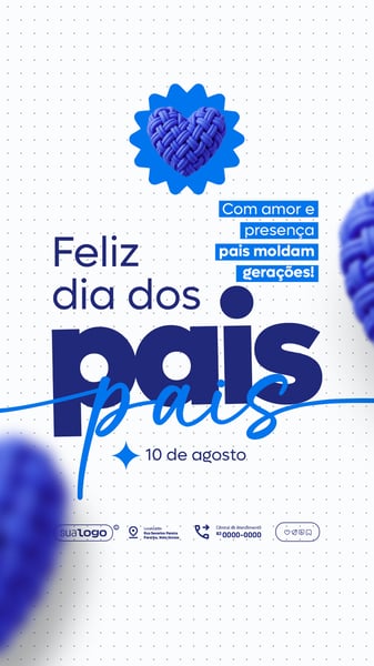 DIA DOS PAIS 10 DE AGOSTO SOCIAL MEDIA PSD EDITÁVEL STORY 3