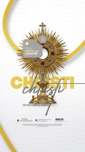 Dia de Corpus Christi Social Media PSD Editável