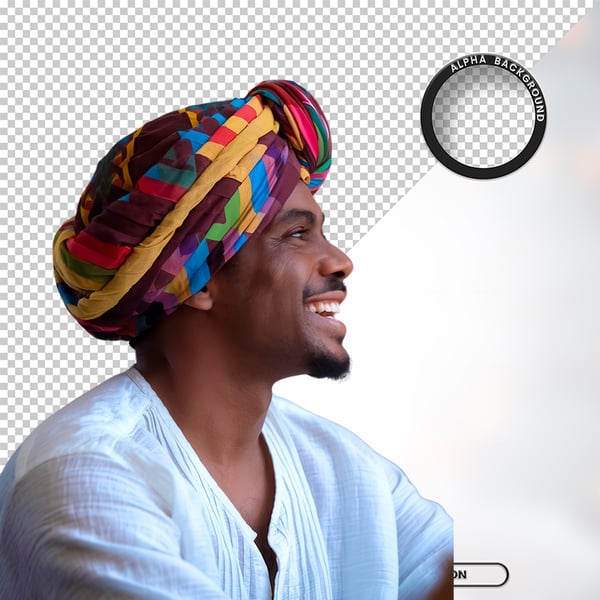 HOMEM NEGRO AFRO ELEMENTO PSD PNG