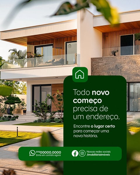 IMOBILIÁRIA SOCIAL MEDIA TODO NOVO COMEÇO PSD EDITÁVEL