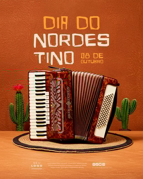 DIA DO NORDESTINO 08 DE OUTUBRO SOCIAL MEDIA PSD EDITÁVEL 2