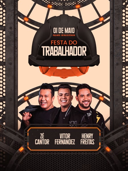 FLYER EVENTO FESTA DO TRABALHADOR 01 DE MAIO FEED PSD EDITÁVEL