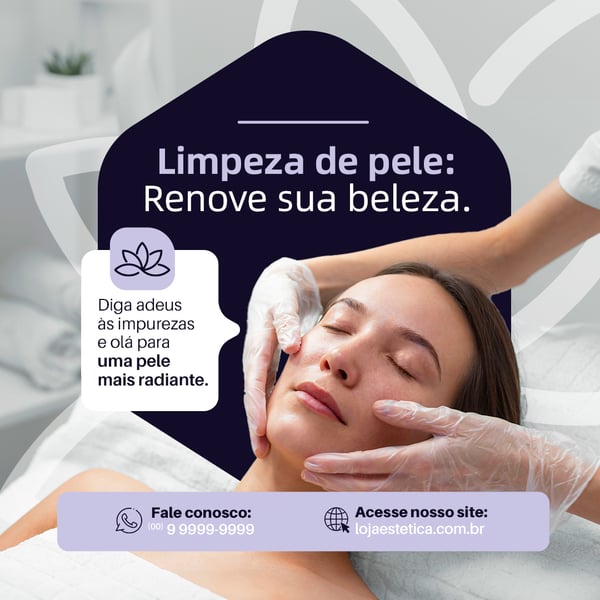 DERMATOLOGISTA LIMPEZA DE PELE FEED PSD EDITÁVEL