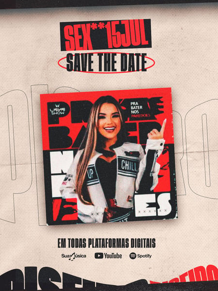 FLYER ARTISTA SAVE THE DATE CD NOVO SUA MÚSICA PLATAFORMAS DIGITAIS PSD EDITÁVEL + FONTES