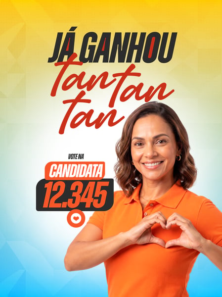 CAMPANHA ELEITORAL CANDIDATA MULHER SOCIAL MEDIA FLYER PSD EDITÁVEL
