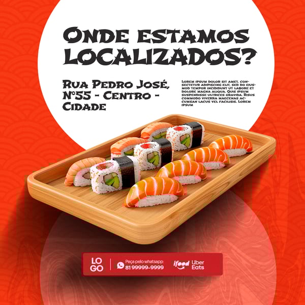 LOCALIZAÇÃO DO SUSHI VENHA NOS VISITAR