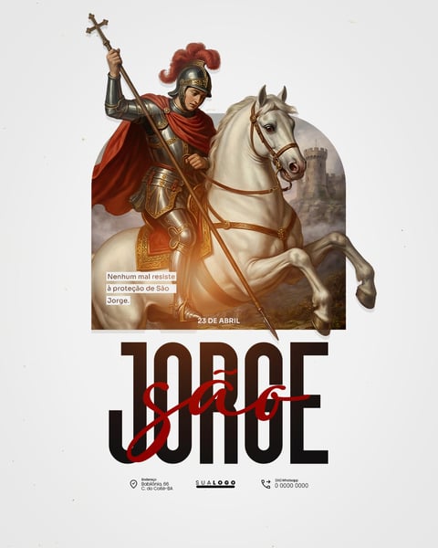 DIA DE SÃO JORGE 23 DE ABRIL SOCIAL MEDIA PSD EDITÁVEL 3