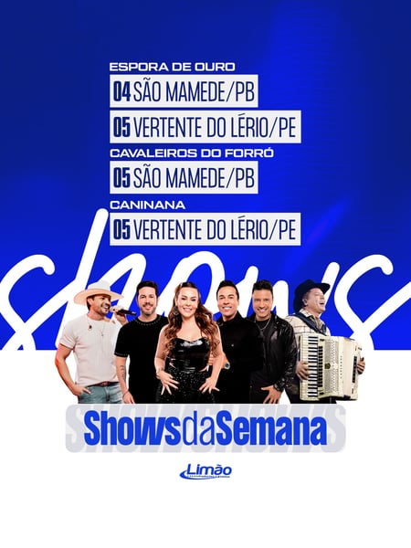 SHOWS DA SEMANA - ARTISTAS