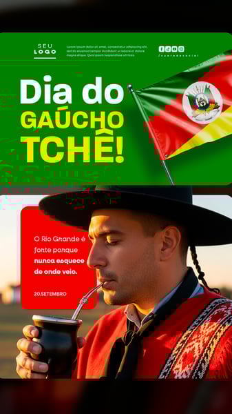 DIA DO GAÚCHO REVOLUÇÃO FARROUPILHA 20 DE SETEMBRO STORY SOCIAL MEDIA PSD EDITÁVEL 5