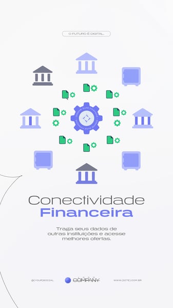Fintech E DIGITAL BANKING FINANÇAS MODERNAS SOCIAL MEDIA PSD EDITÁVEL 8 STORY