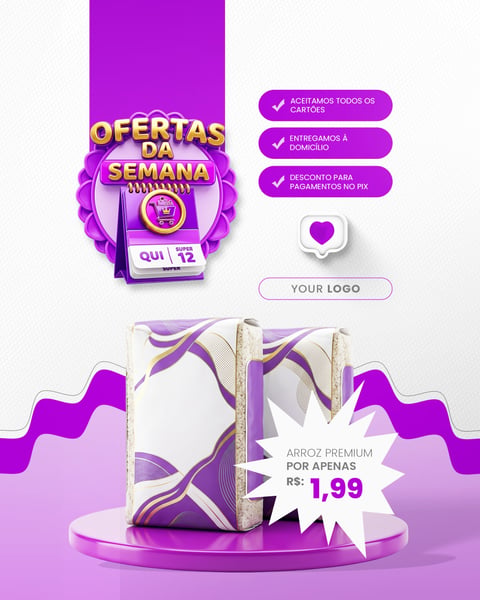 SEMANA DE OFERTAS PROMOÇÃO VAREJO E COMÉRCIO SOCIAL MEDIA PSD EDITÁVEL 1