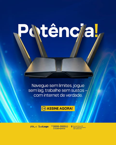 PROVEDOR DE INTERNET FIBRA DE QUALIDADE CONEXÃO ULTRA RÁPIDA SOCIAL MEDIA PSD EDITÁVEL 6