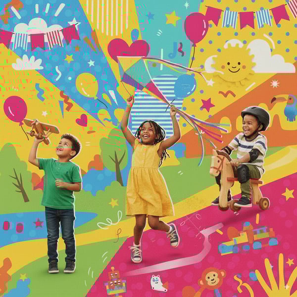 IMAGENS COLORIDAS DE CRIANÇAS SE DIVERTINDO