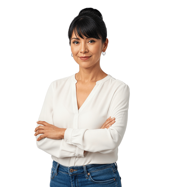 MULHER SORRINDO COM POSTURA CONFIANTE 3