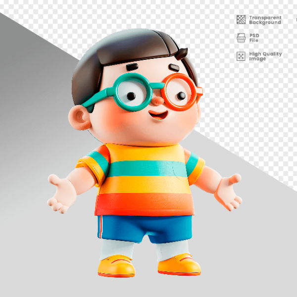 MASCOTE 3D PERSONAGEM PARA COMPOSIÇÃO