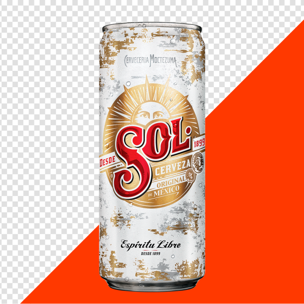 LATA CERVEJA SOL PNG TRANSPARENTE SEM FUNDO